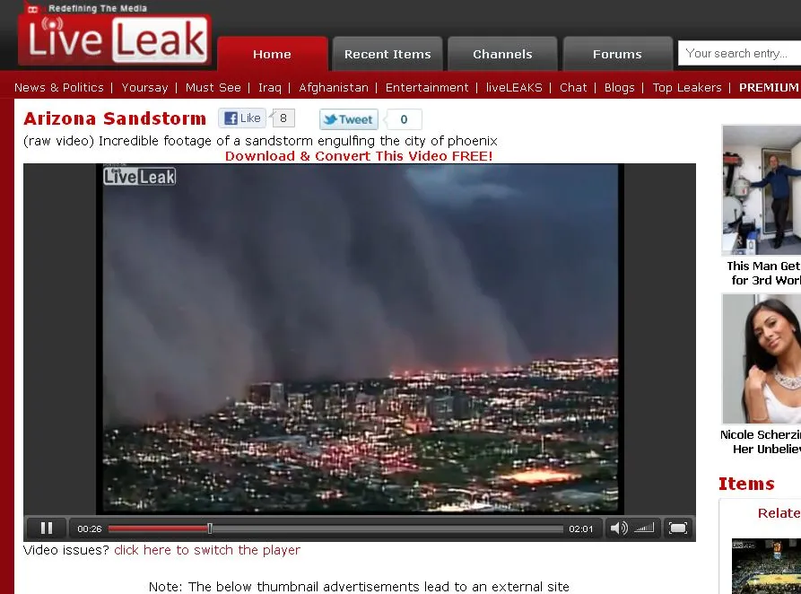 Burza piaskowa nad Phoenix