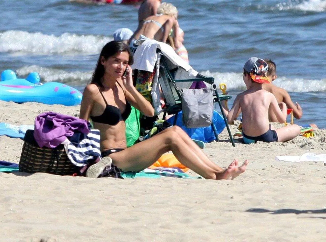 Marta Kaczyńska na plaży