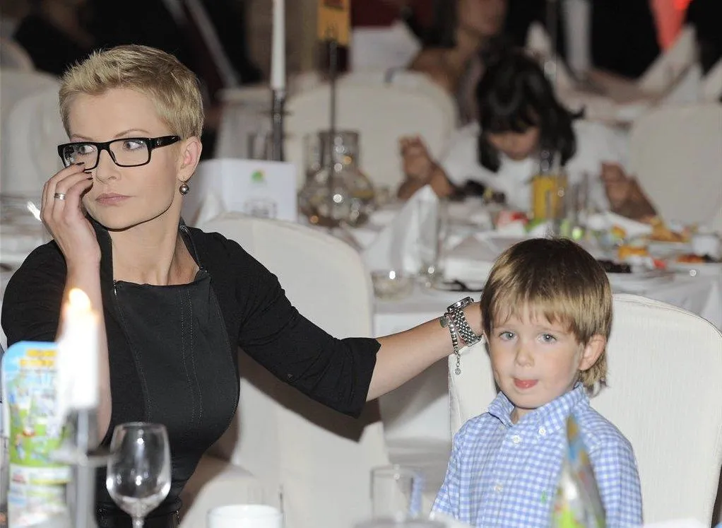 Joanna Racewicz z synkiem