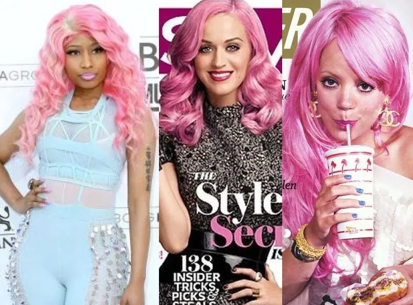 Gwiazdy z różowymi włosami