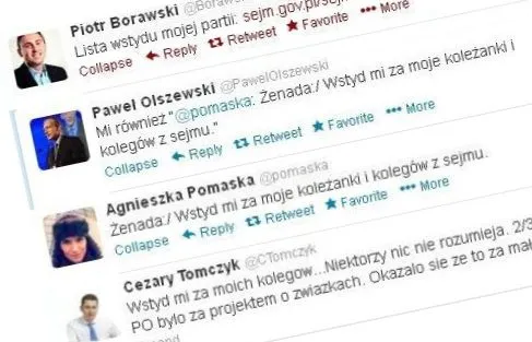 Politycy PO na Twitterze