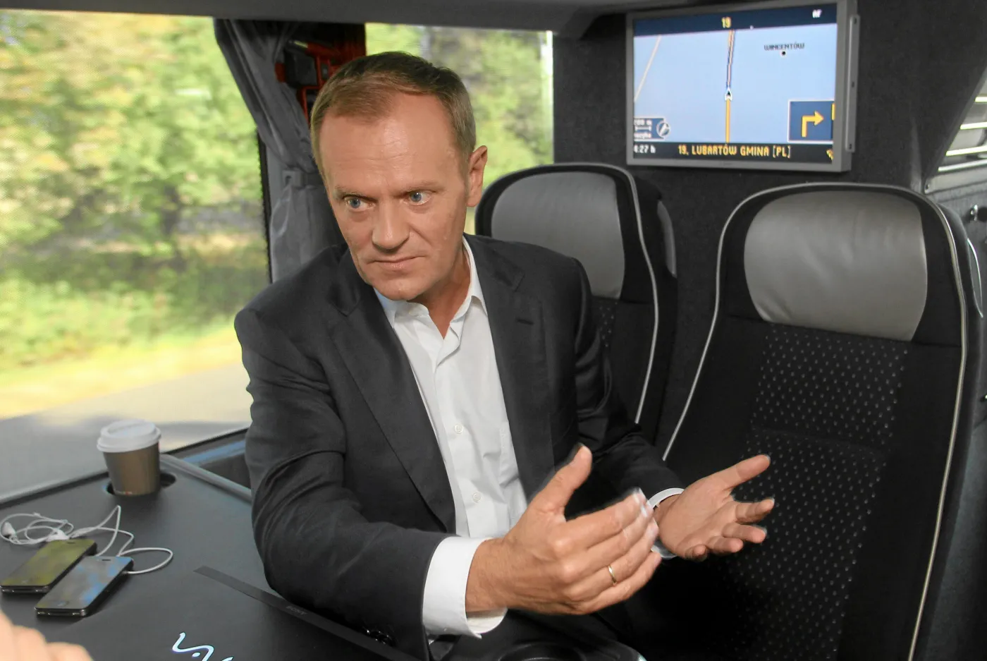 Donald Tusk w Tuskobusie