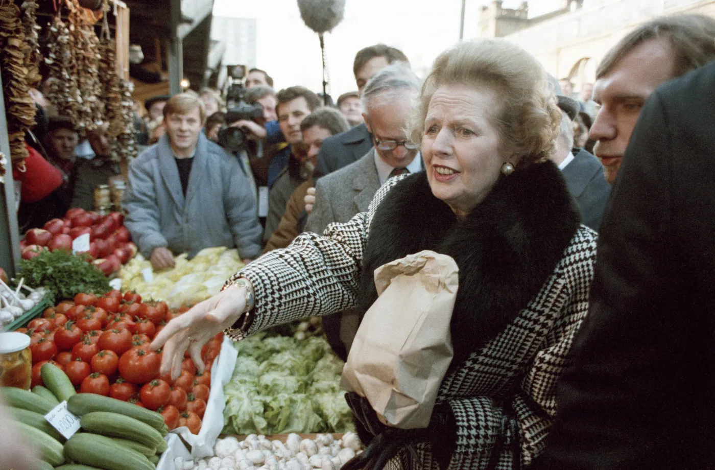 Margaret Thatcher w Polsce. Kupiła warzywa i słoik grzybów