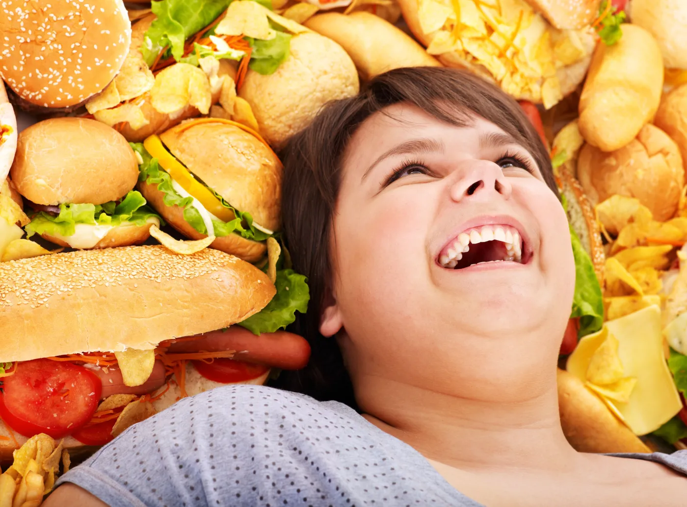 otyła kobieta otyłość fast food dieta