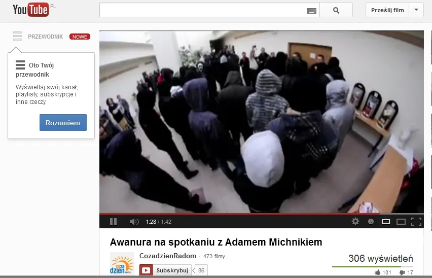 Klatka z filmu na youtube