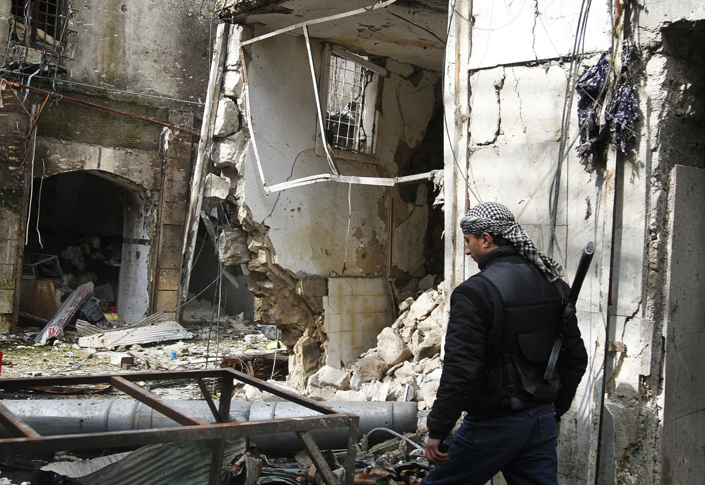 Zniszczone Aleppo w Syrii