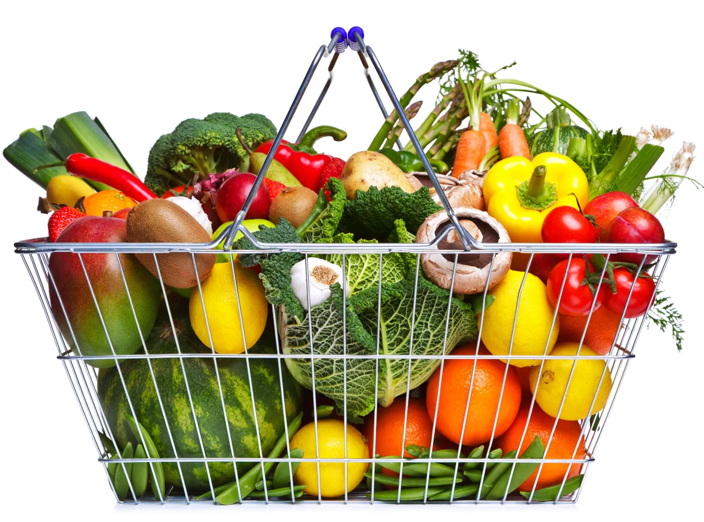 Zakupy - warzywa w koszyku