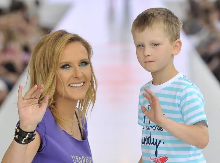 Patrycja Markowska z synem