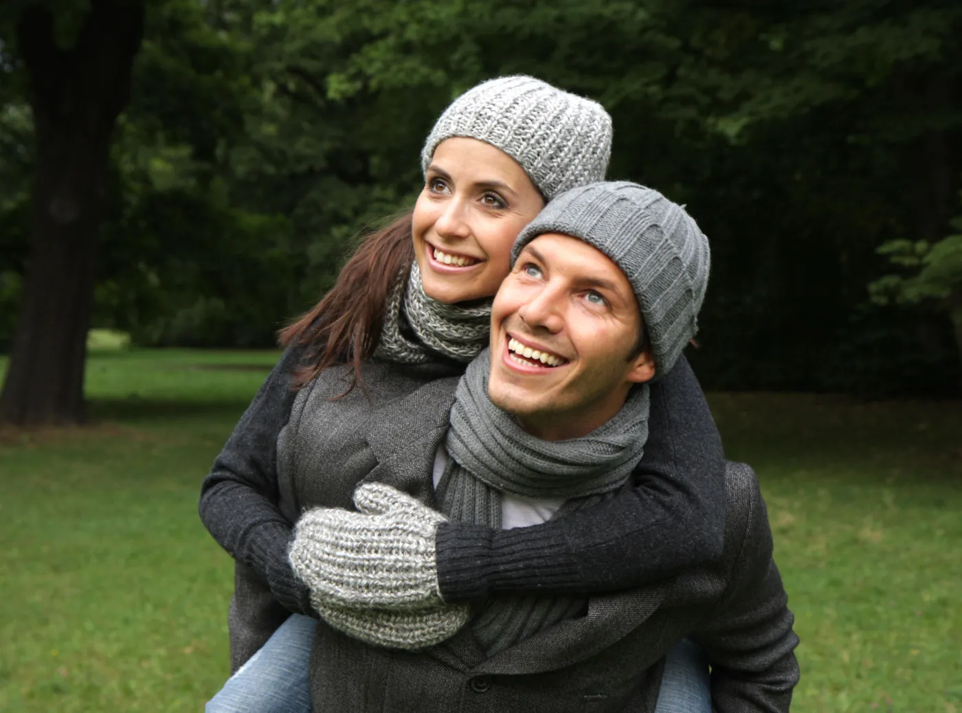 spacer para miłość jesień