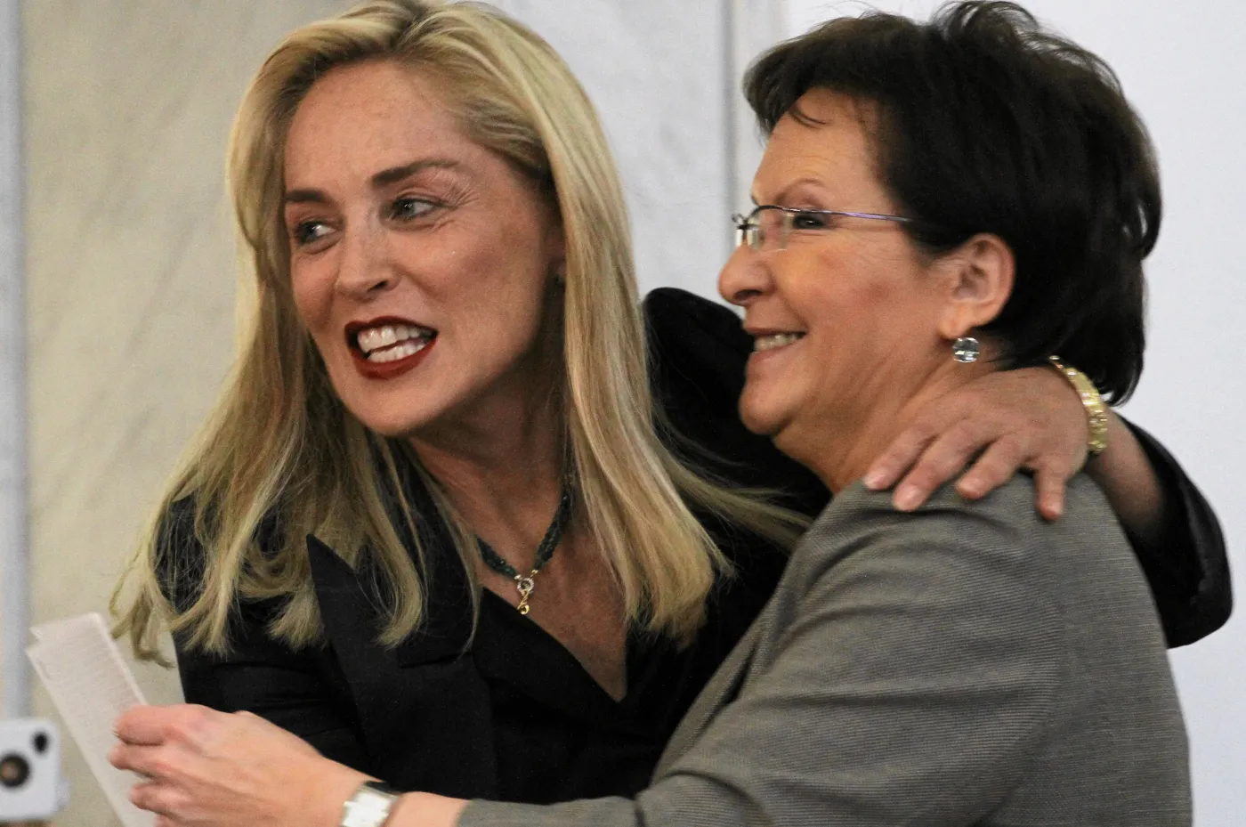 Sharon Stone z wizytą na Wiejskiej. Zobacz ZDJĘCIA