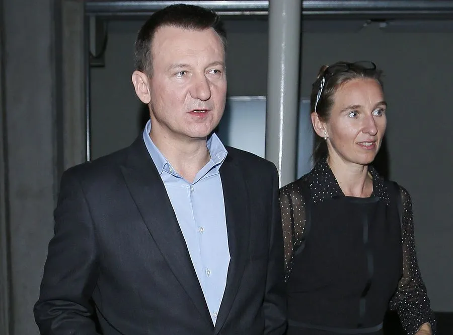 Robert Więckiewicz z żoną