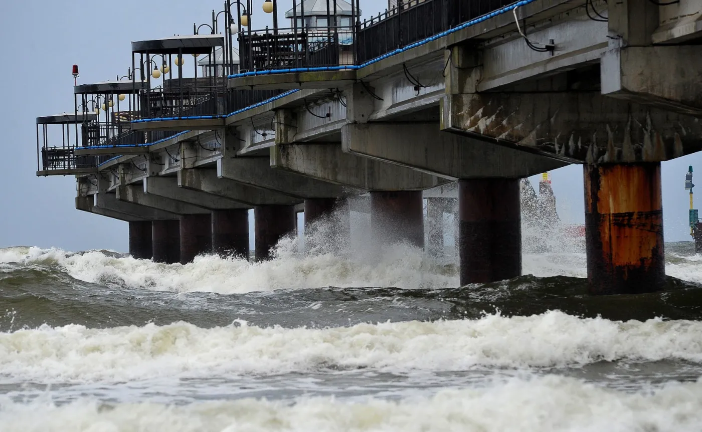 Sztorm w Międzyzdrojach