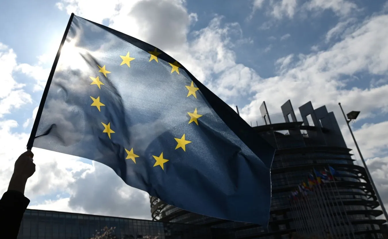 Europarlament i flaga UE