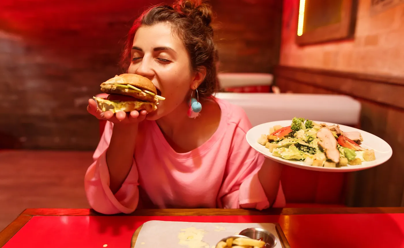 Kobieta z dużym apetytem
