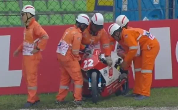 Wypadek na torze Sepang