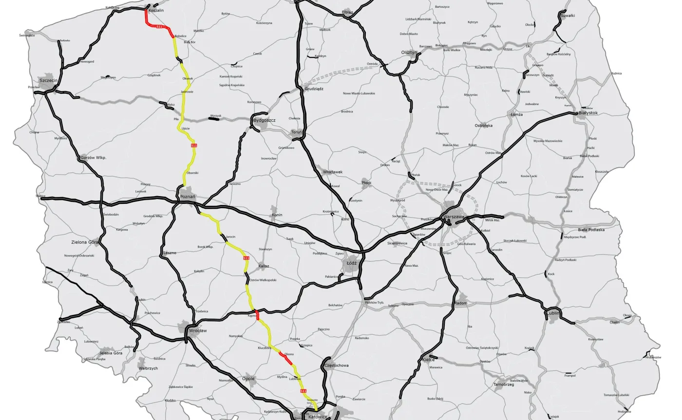 Nowa droga S11. Z Kołobrzegu do Katowic dojedziesz w 5 godzin