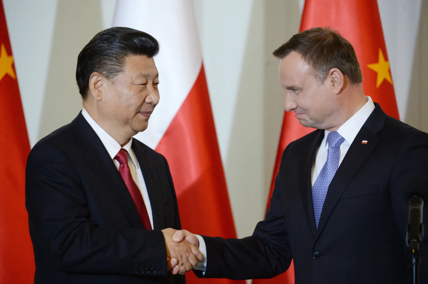 Xi Jinping i Andrzej Duda
