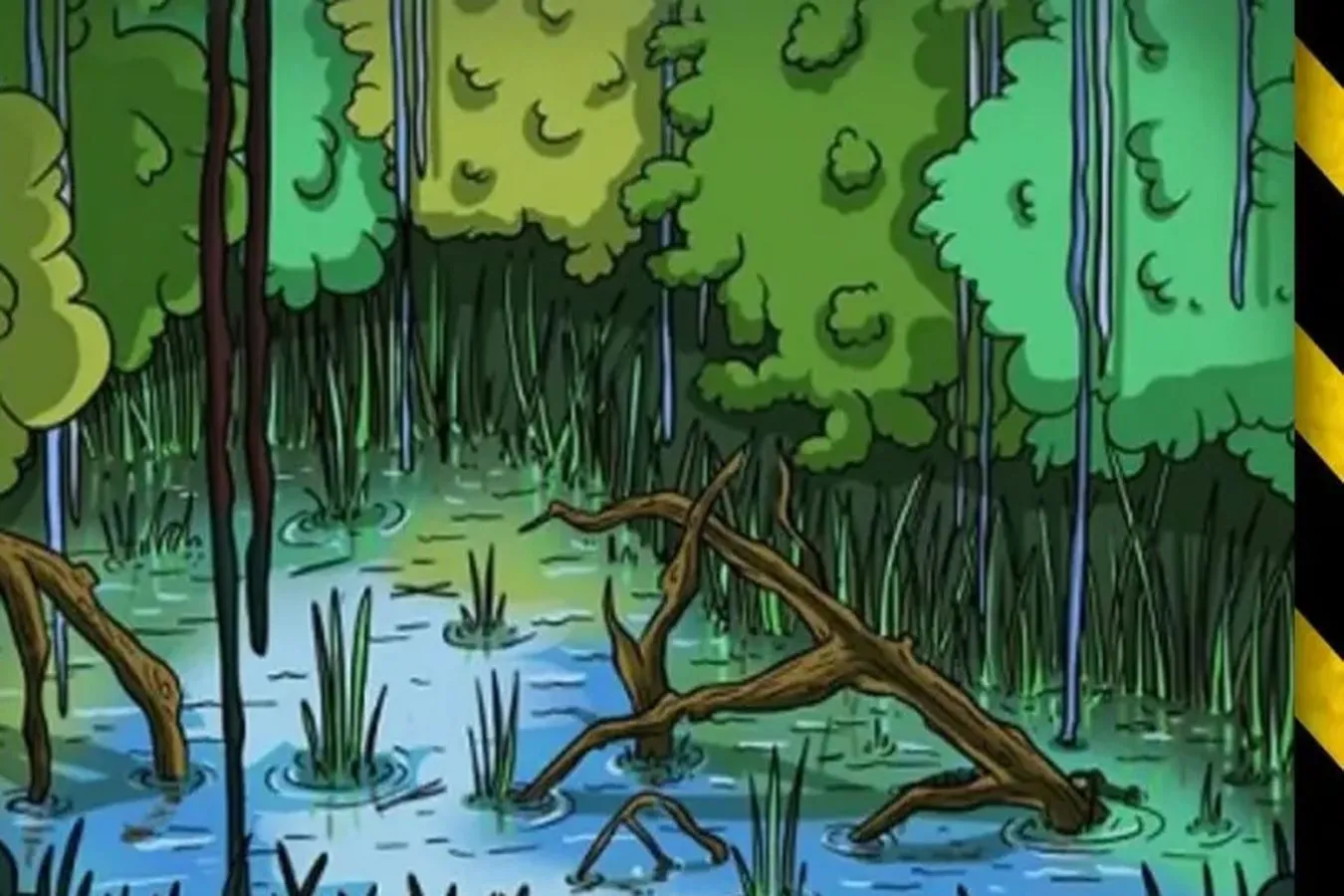 Czy potrafisz znaleźć ukrytego krokodyla na tym obrazku? Masz 5 sekund!