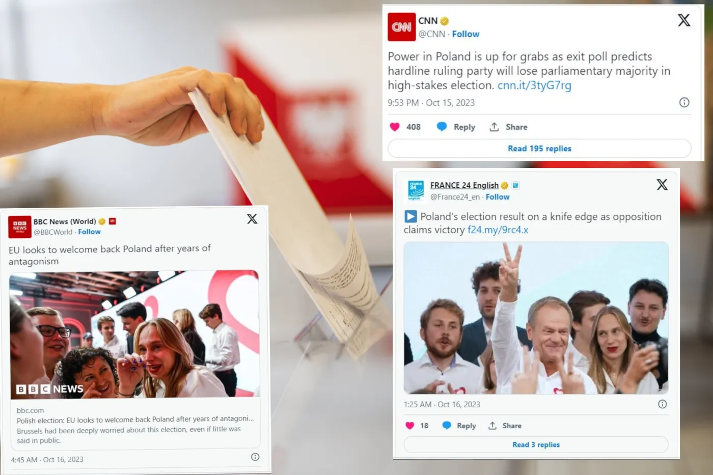 Światowe media o wynikach wyborów w Polsce. "Polityczne trzęsienie ziemi"