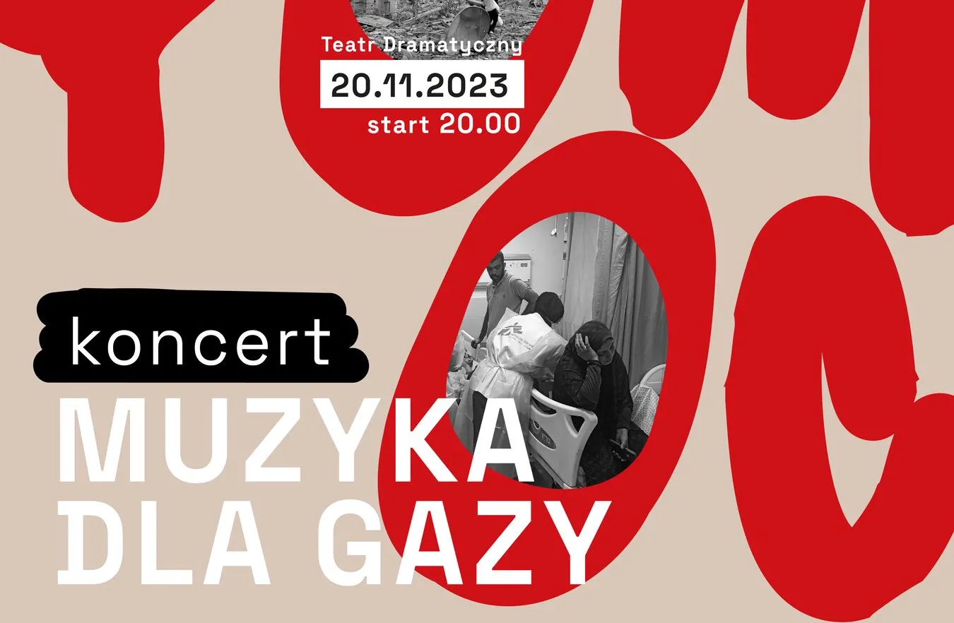 Koncert "Muzyka dla Gazy". Zagrają gwiazdy polskiej sceny