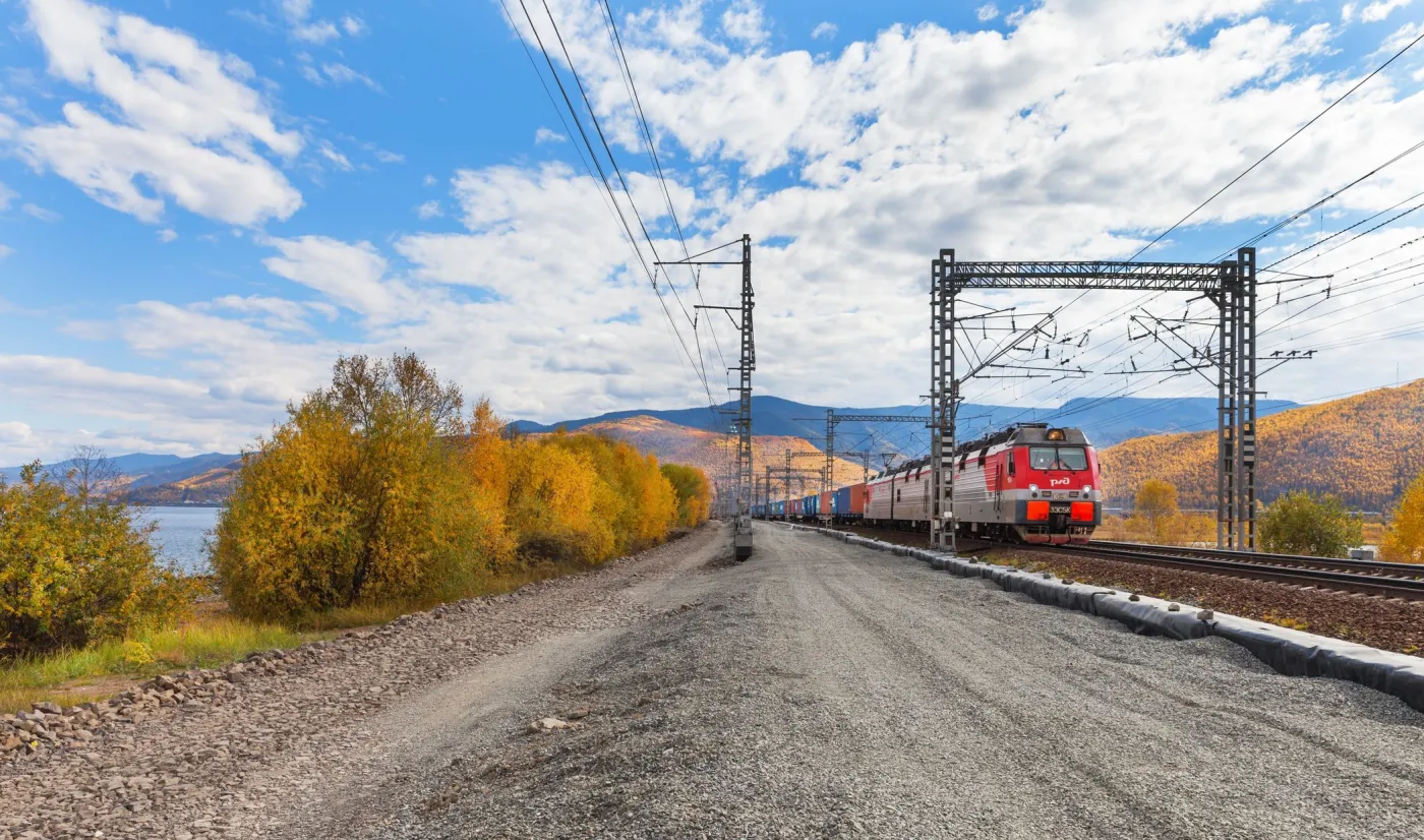 Rosyjski pociąg towarowy