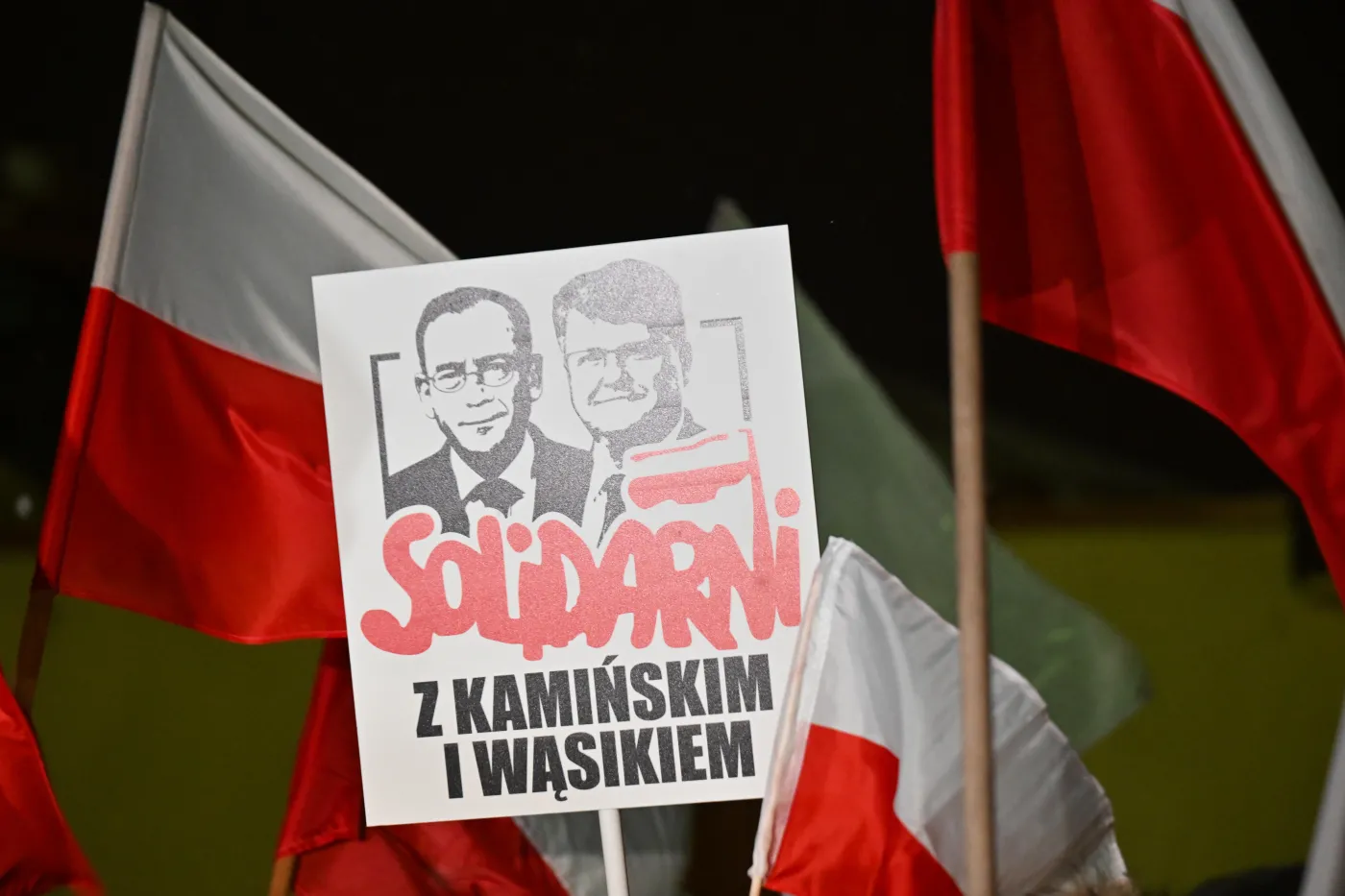 Manifestacja w obronie Mariusza Kamińskiego i Macieja Wąsika