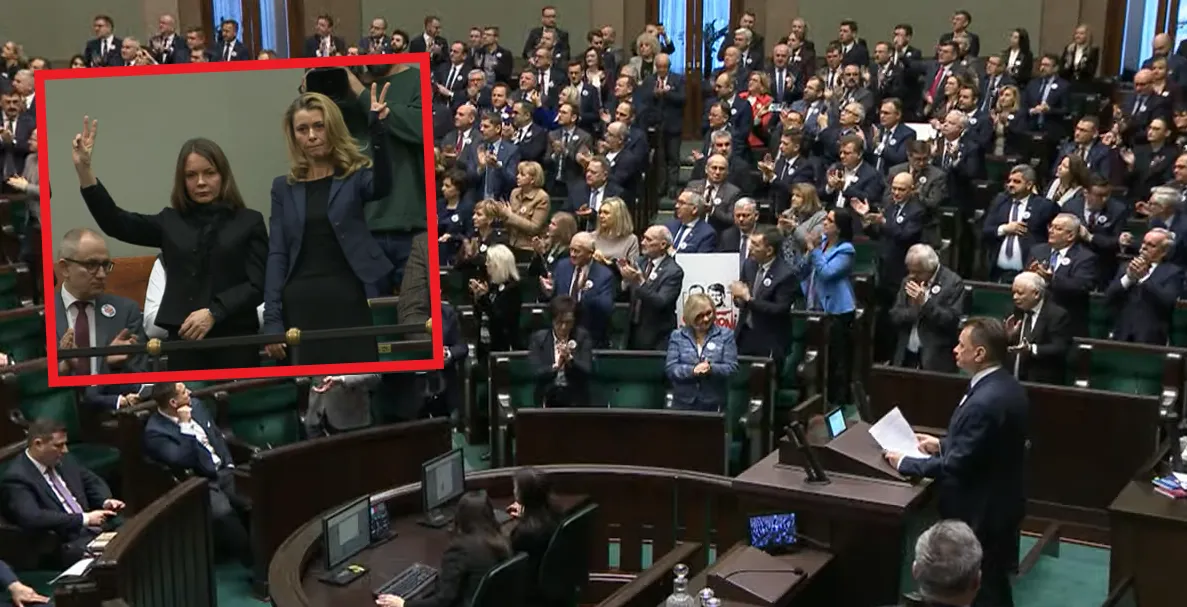 W Sejmie pojawiły się Kamińska i Wąsik. Hołownia nie mógł prowadzić obrad