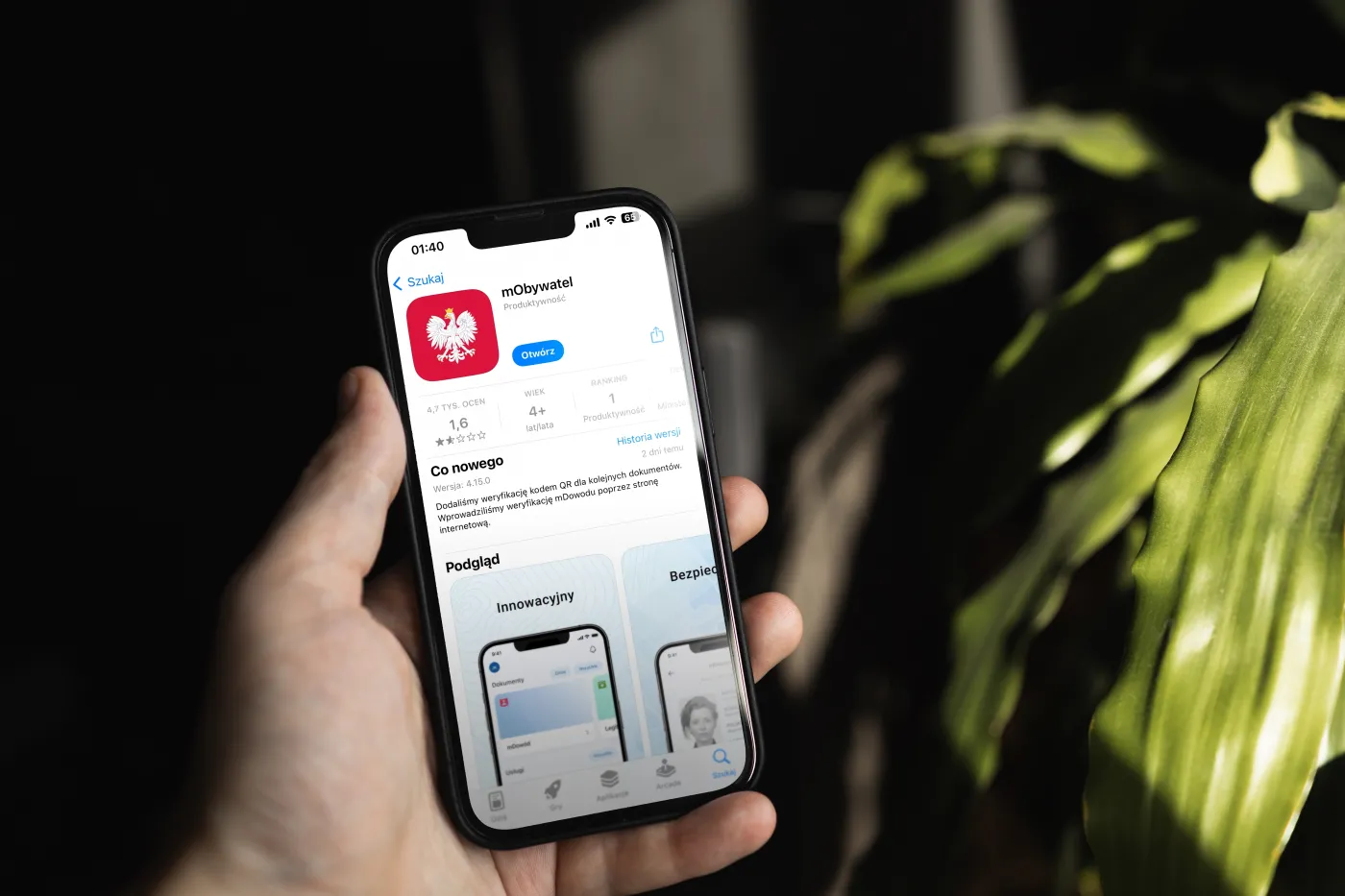 mObywatatel, aplikacja, telefon, smartfon