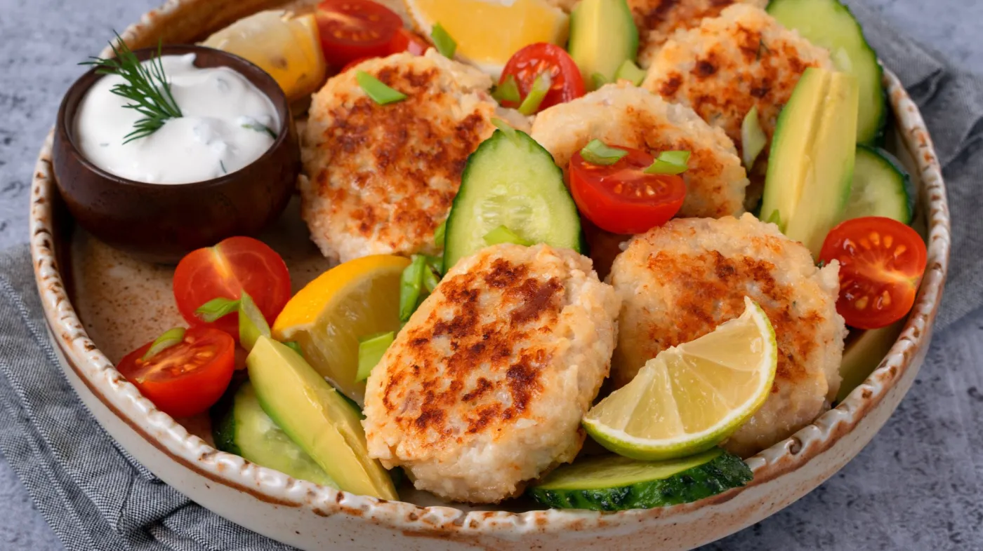 Fried,Fish,Cutlets,Made,With,Bacon,,Cheese,,And,Herbs,Are