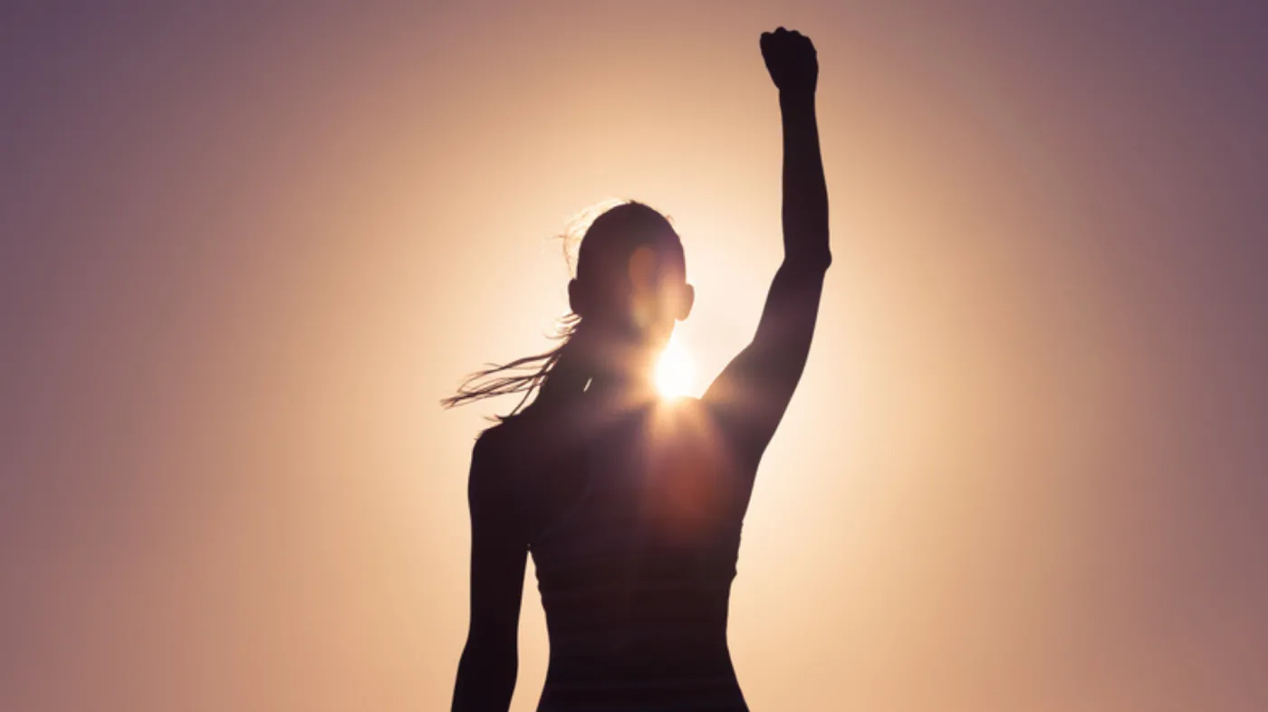 kobieta, zwycięstwo, walka