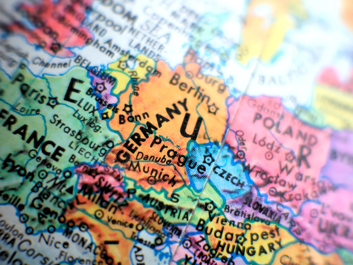 Country,Of,Germany,Isolated,Focus,Macro,Shot,On,Globe,Map