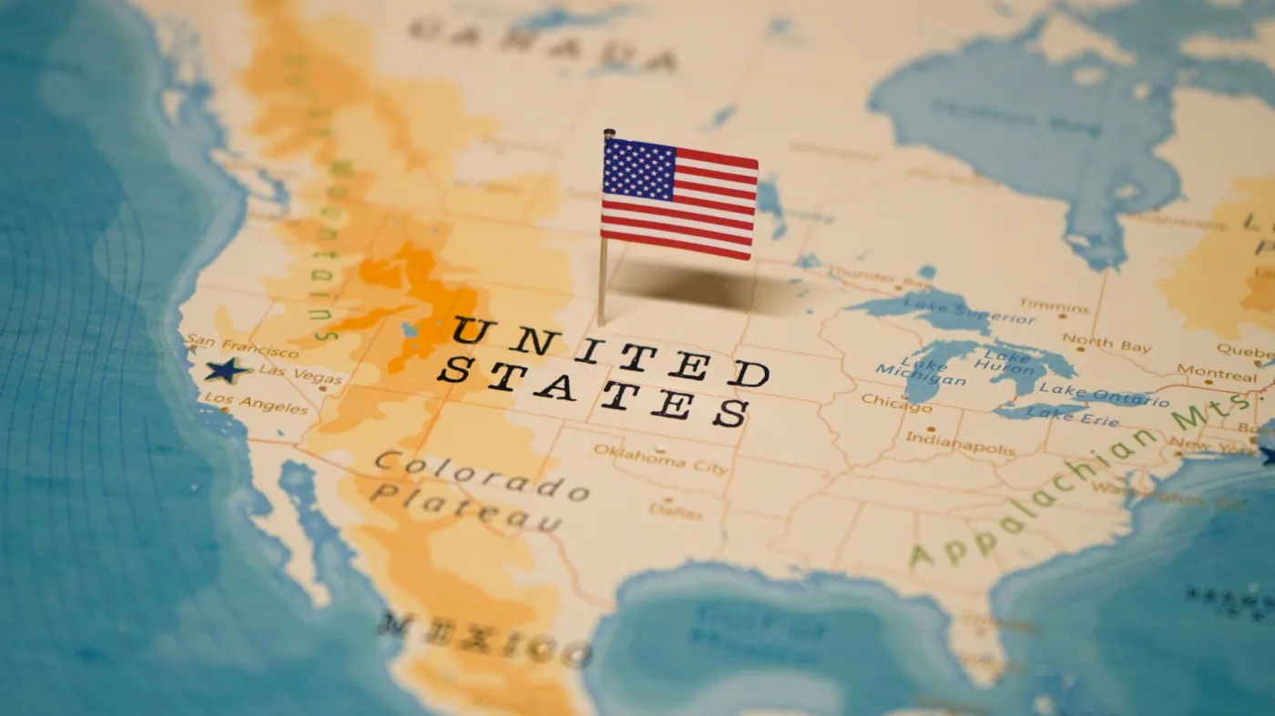 Mapa Stanów Zjedoczonych