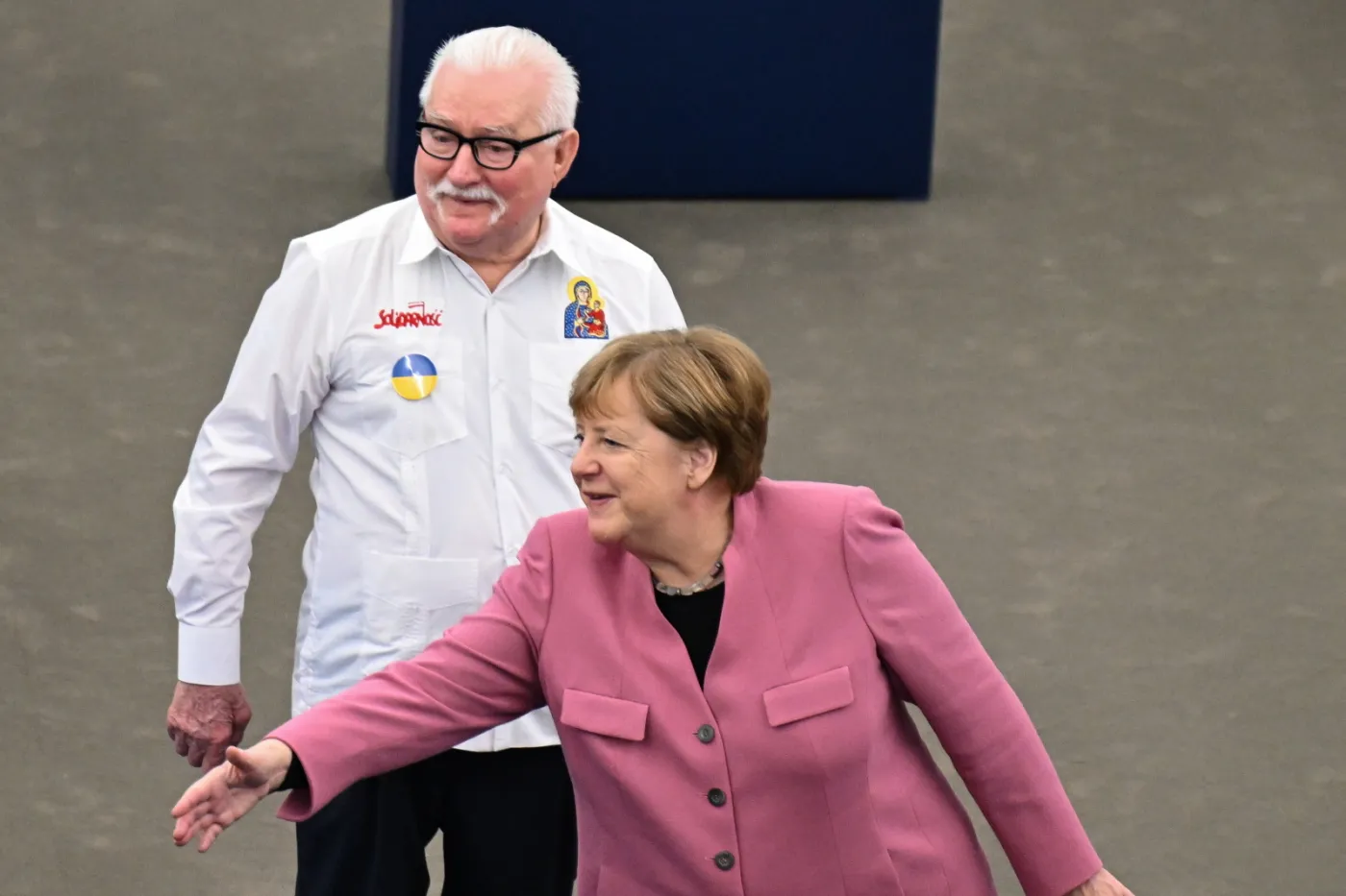 Lech Wałęsa, Angela Merkel