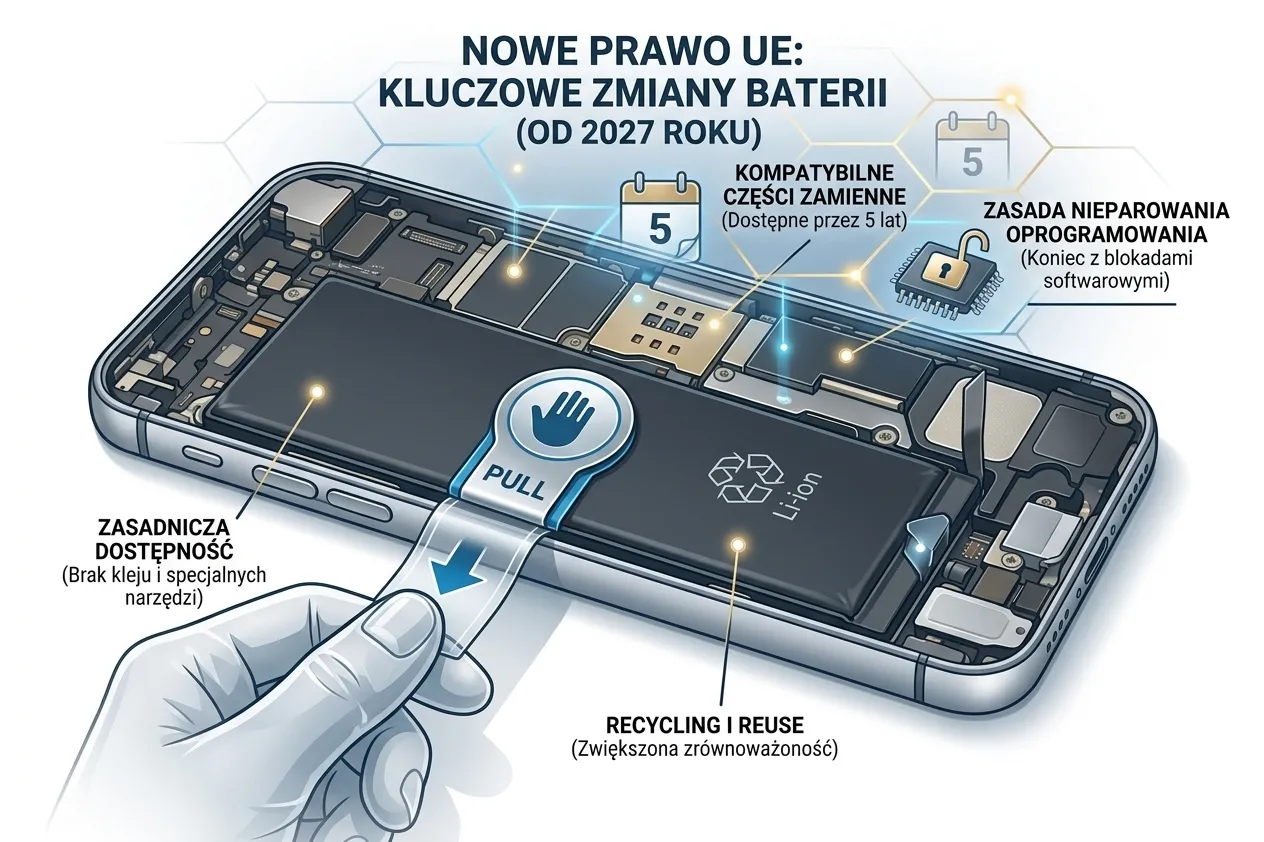 Smartfon, wymiana baterii
