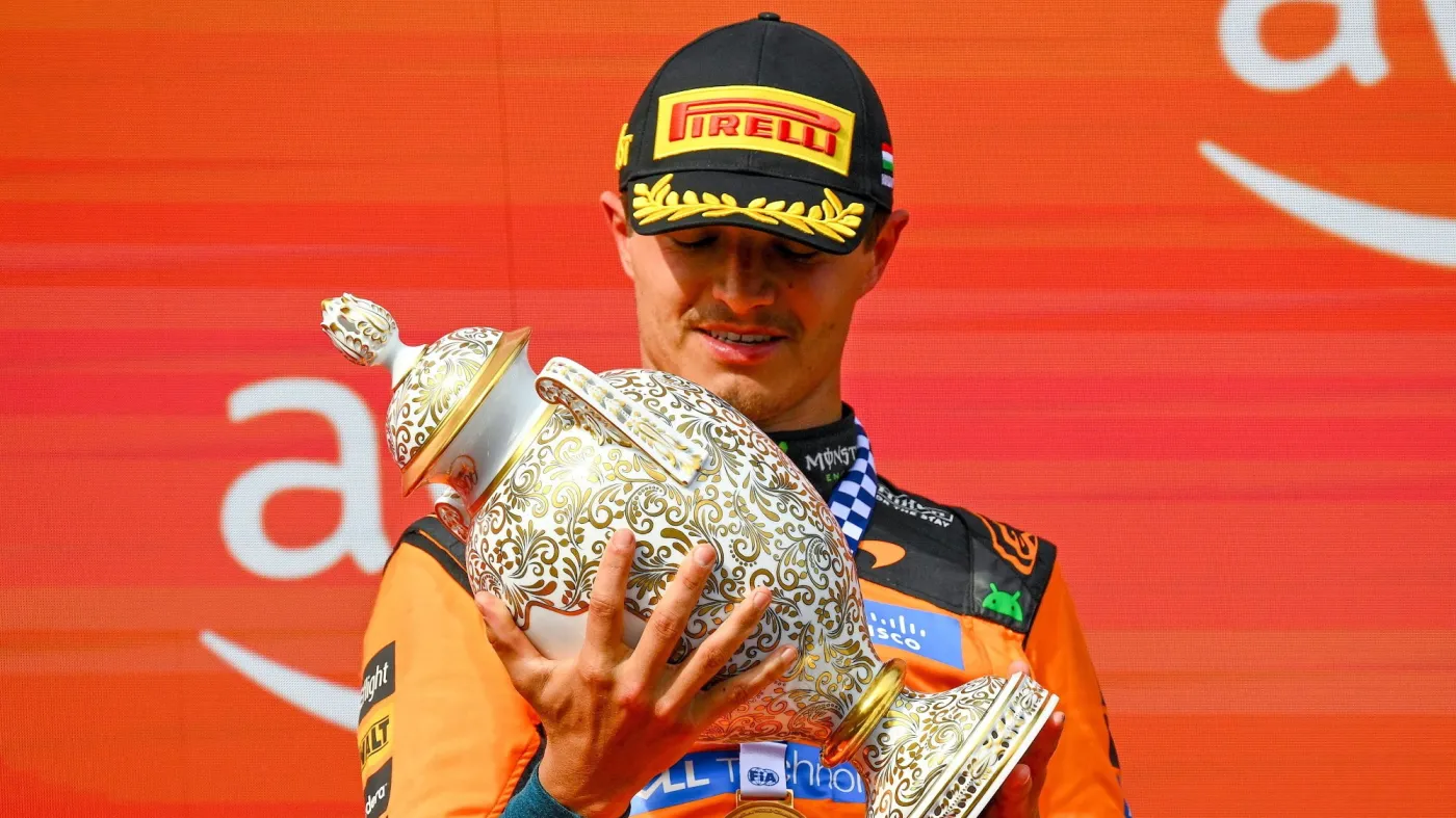 Lando Norris triumfuje na Hungaroringu. Pech Oscara Piastriego