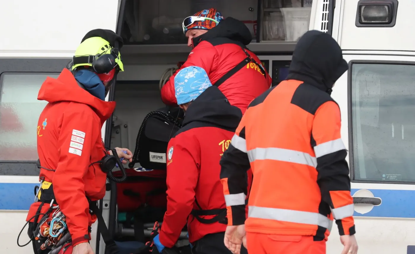 Służby na miejscu wypadku