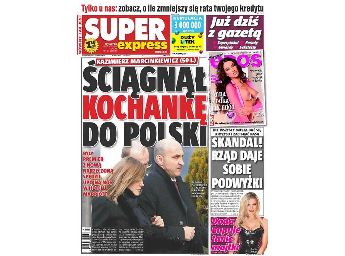 Marcinkiewicz z nową dziewczyną w stolicy