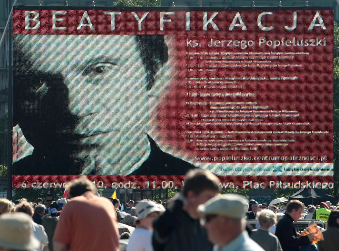 Relikwie księdza Popiełuszki w Panteonie