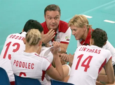 siatkowka kobiet rzeszow grand prix mecz polska - usa nz marco bonitta i magdalena sliwafoto marek zielinski 3082007