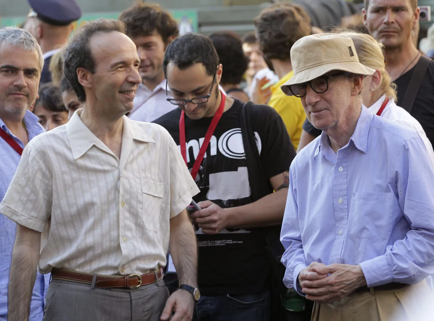 Woody Allen z włoskim aktorem Roberto Benignim