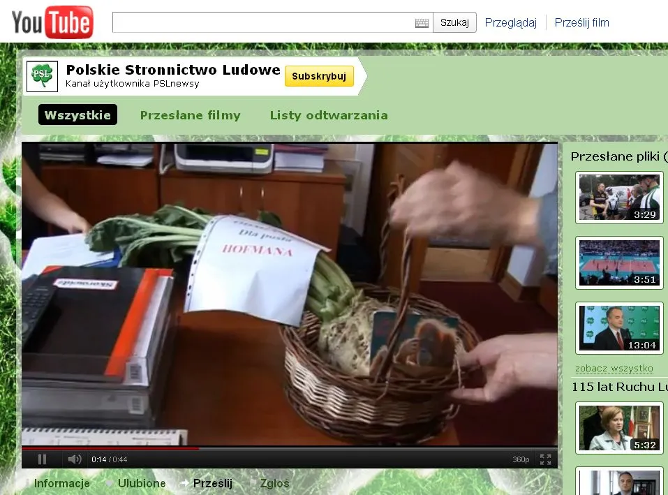 Słodki burak od PSL dla Adama Hofmana z PiS