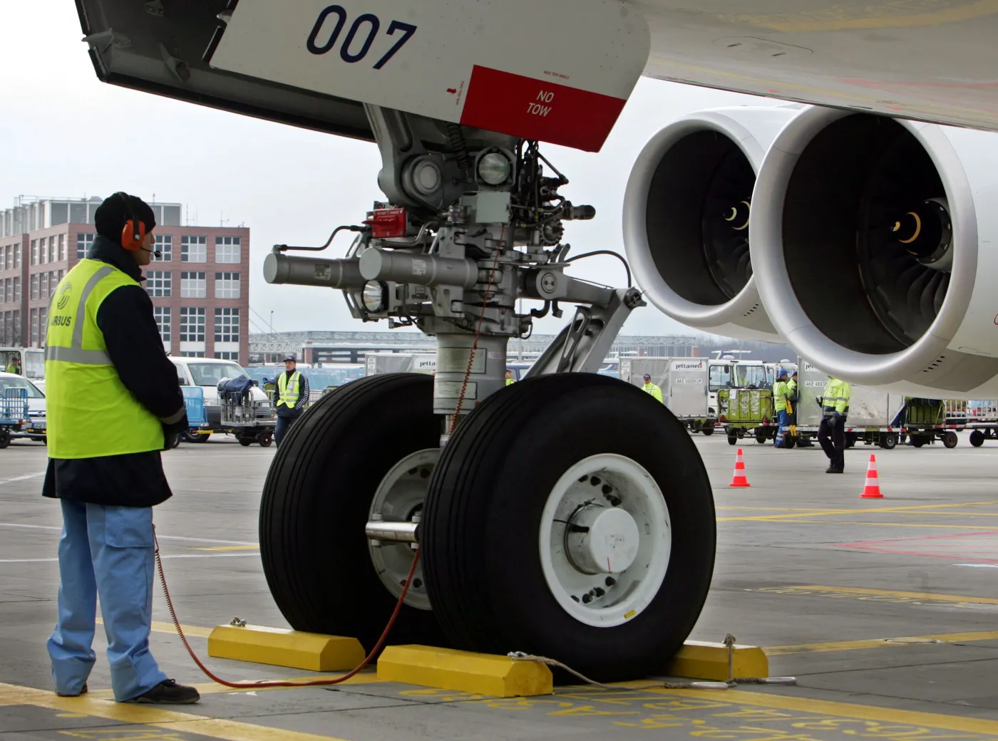 aibus a380 samolot podwozie