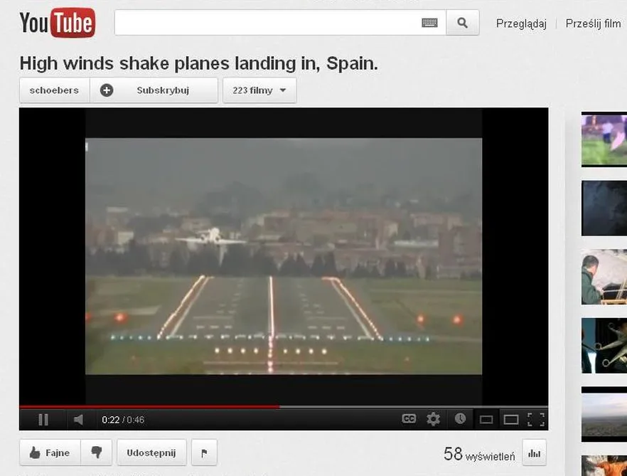 Wiatr prawie zdmuchnął samolot. Zobacz ekstremalne lądowanie