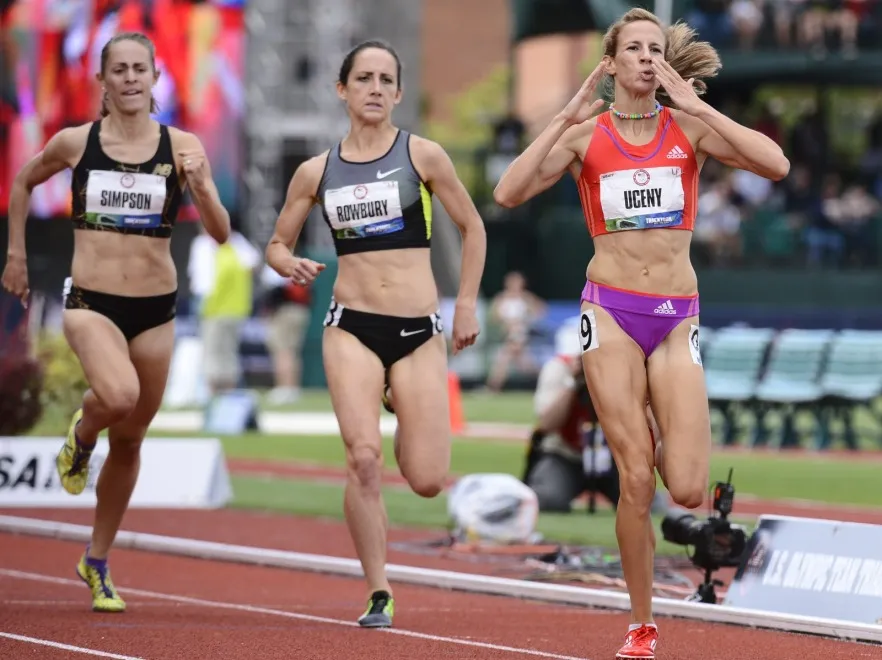 Jenny Simpson; Shannon Rowbury i Morgan Uceny