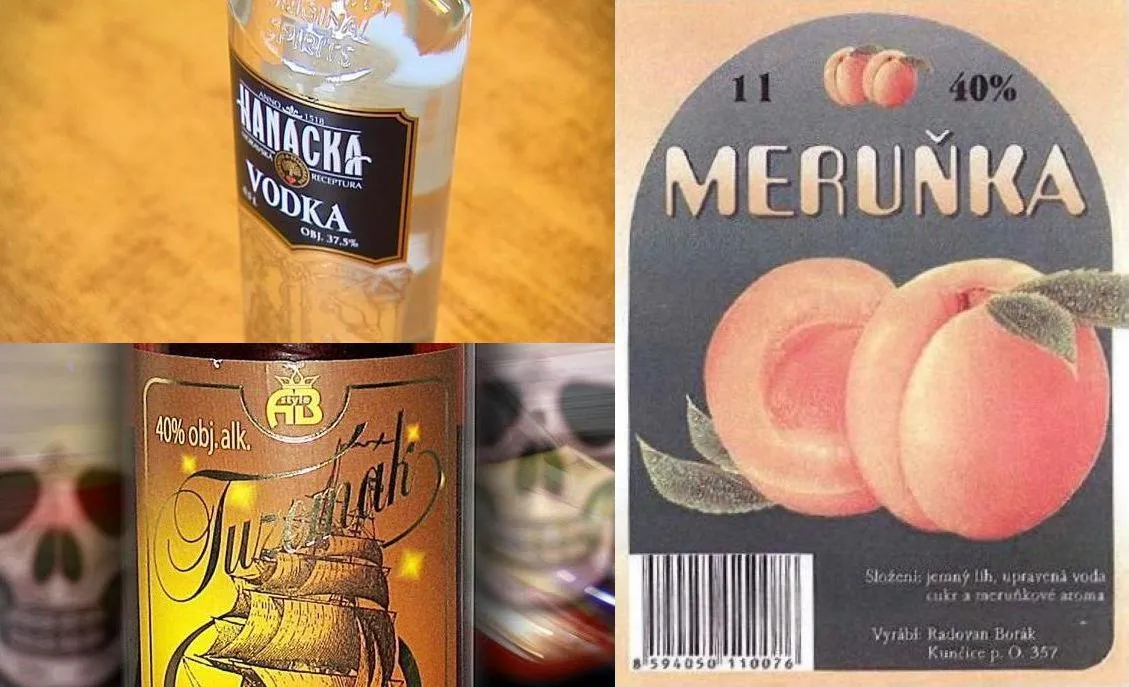 Czeskie alkohole, które mogą być skażone alkoholem metylowym