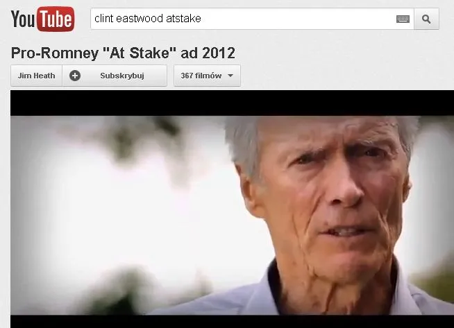 Eastwood z odsieczą Romneyowi. Atakuje Obamę. WIDEO