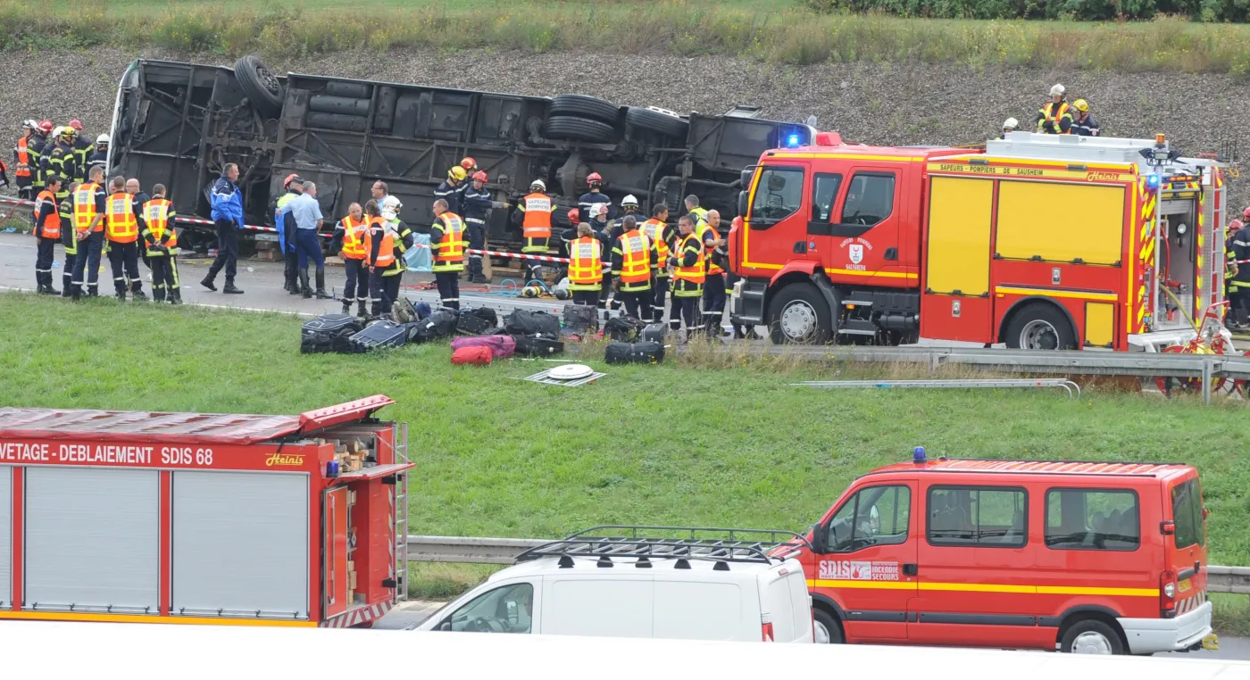 Wypadek autokaru pod Miluzą