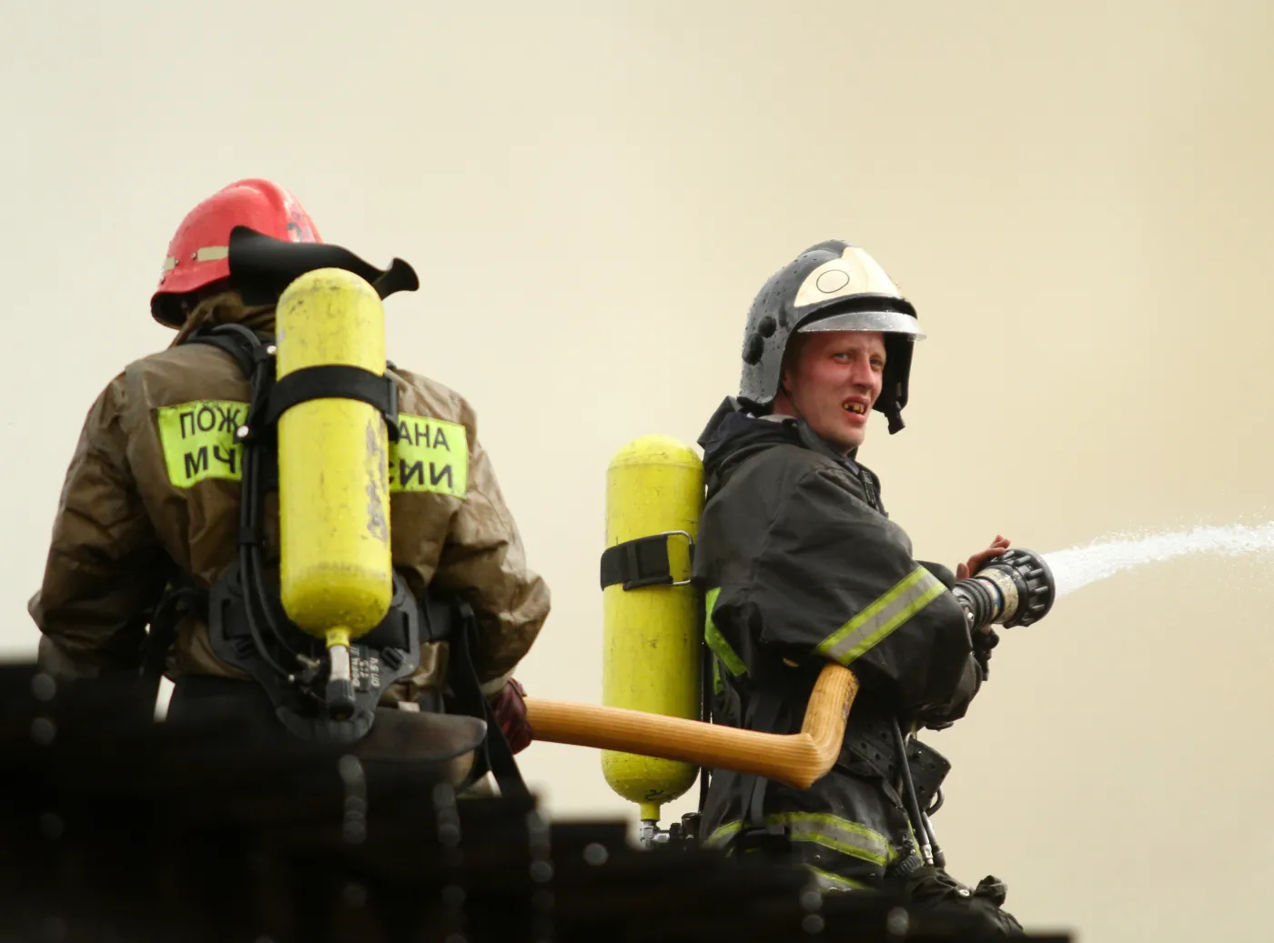 Moskiewscy strażacy w akcji
