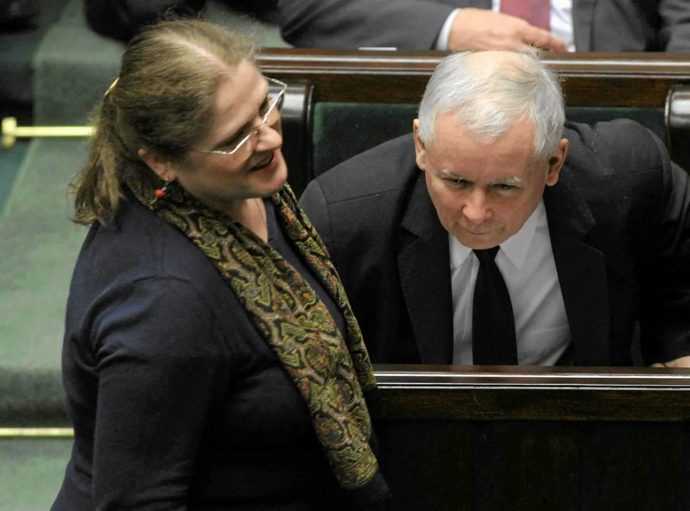 Krystyna Pawłowicz i Jarosław Kaczyński