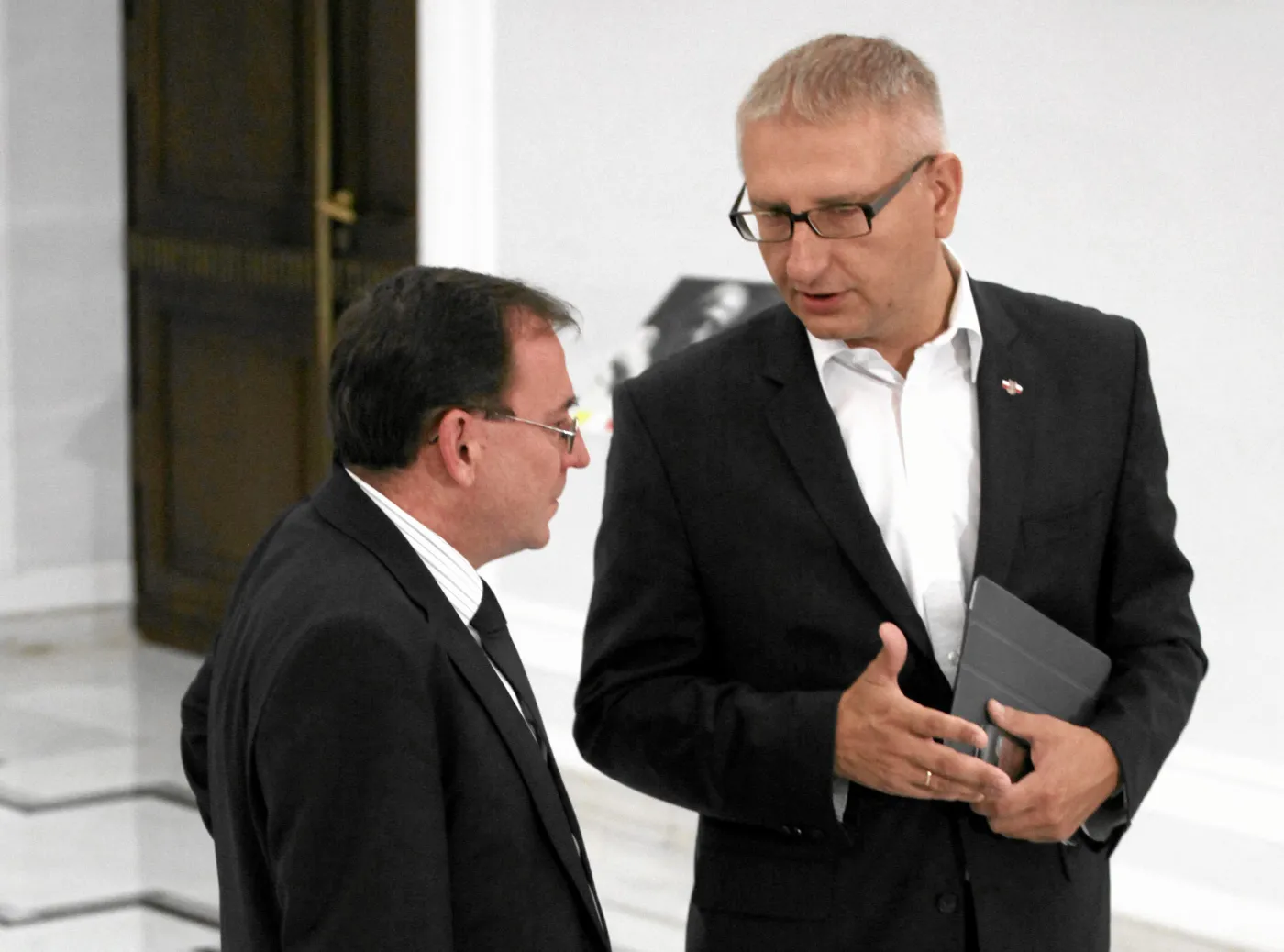 Posłowe PiS: Mariusz Kamiński i Stanisław Pięta